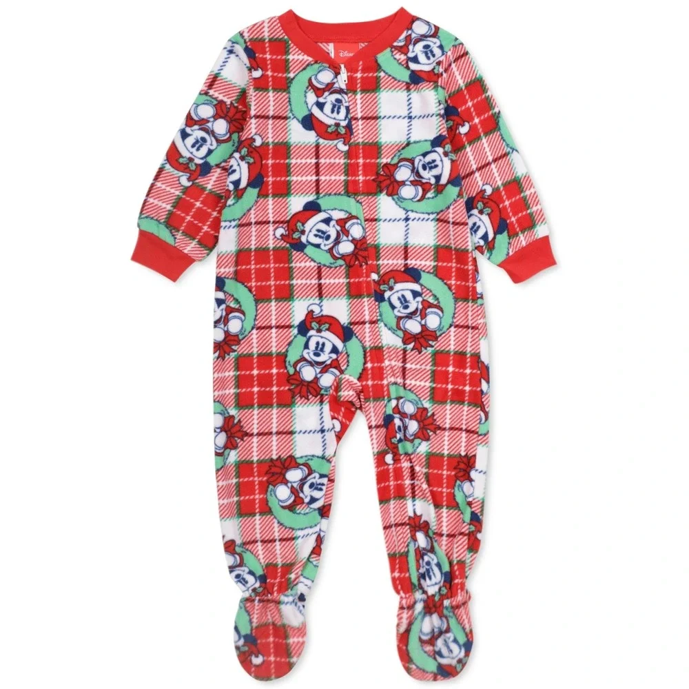 Briefly Stated Infant Mickey Mouse  Christmas Onesie - Size‎ 12M